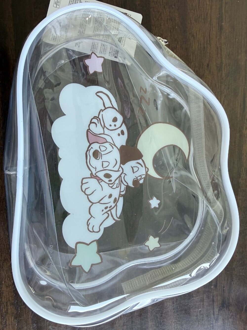 Disney 101 Dalmatians Vinyl Pouch Bag Clear Sleeping Dalmatian Puppies Travel - Picture 2 of 6